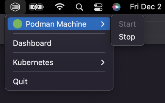 Manage Podman Machine